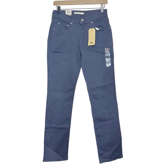 NWT Levi 505 Straight Women's Blue Five Pocket Denim Size 4 27/32 - Picture 1 of 5